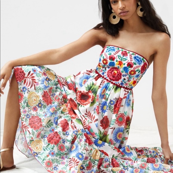 Anthropologie floral maxi dress
